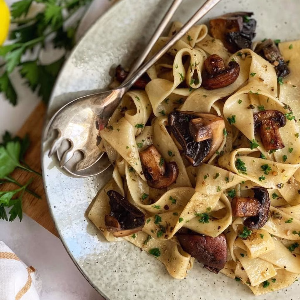 Garlic Mushroom Pasta Recipe