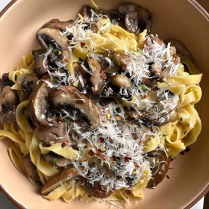 Garlic Mushroom Pasta Recipe