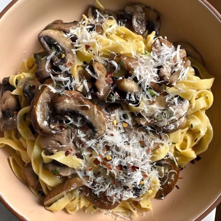 Garlic Mushroom Pasta Recipe