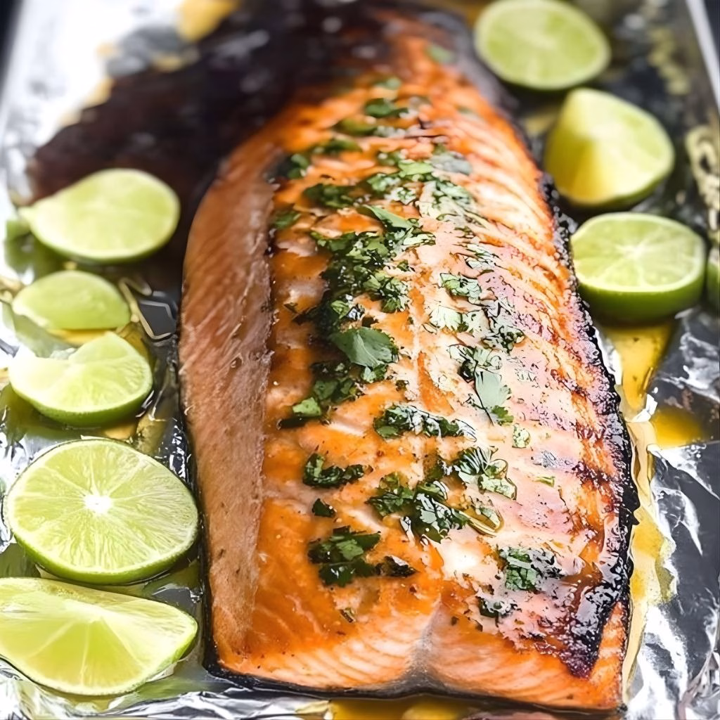 Baked Honey Cilantro Lime Salmon In Foil Recipe
