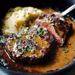 Skillet Bourbon Steak Recipe