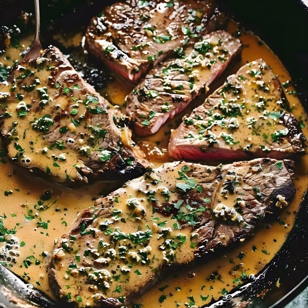 Skillet Bourbon Steak Recipe