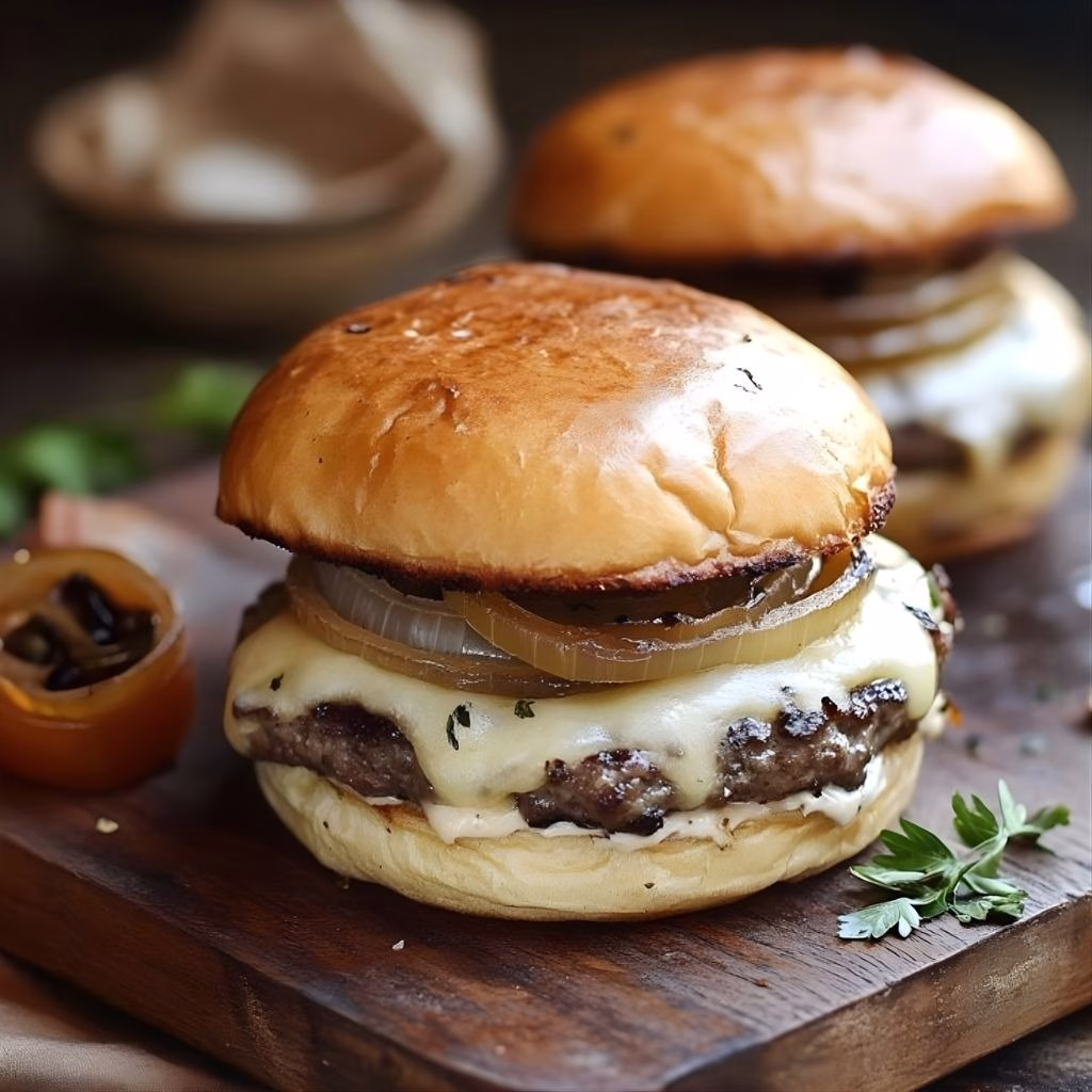 French Onion Soup Burgers Recipe