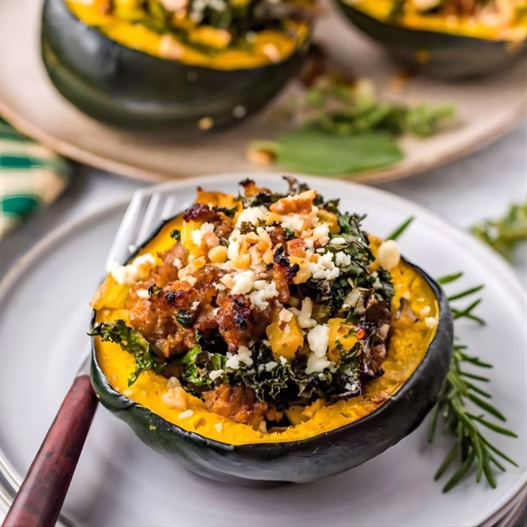 Sausage Stuffed Acorn Squash Recipe