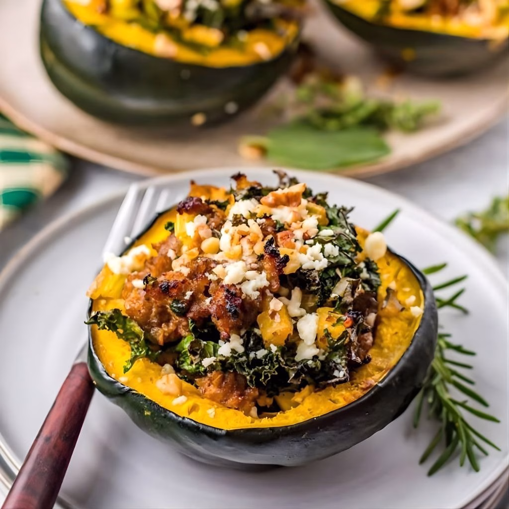 Sausage Stuffed Acorn Squash Recipe