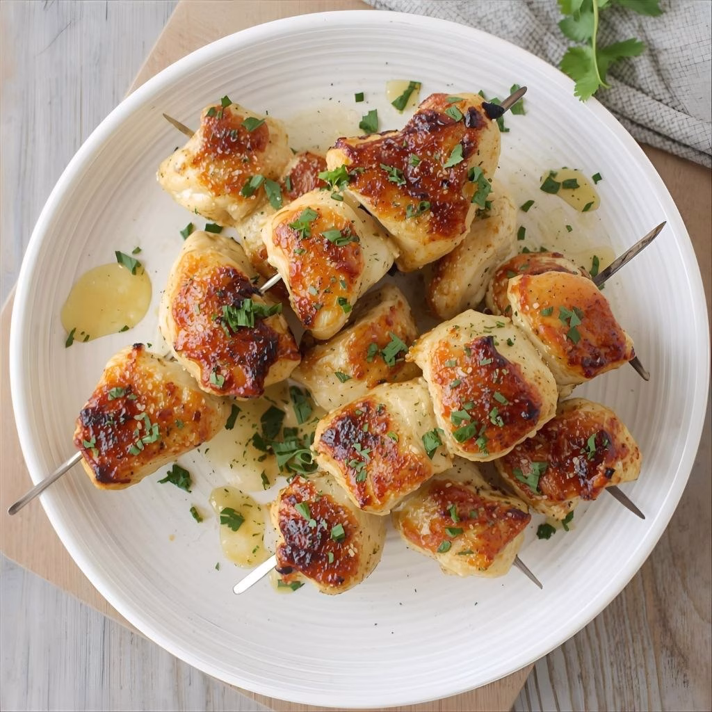 Garlic Parmesan Chicken Skewers Recipe