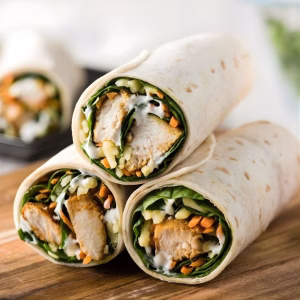 Pesto Chicken Tzatziki Salad Wraps Recipe