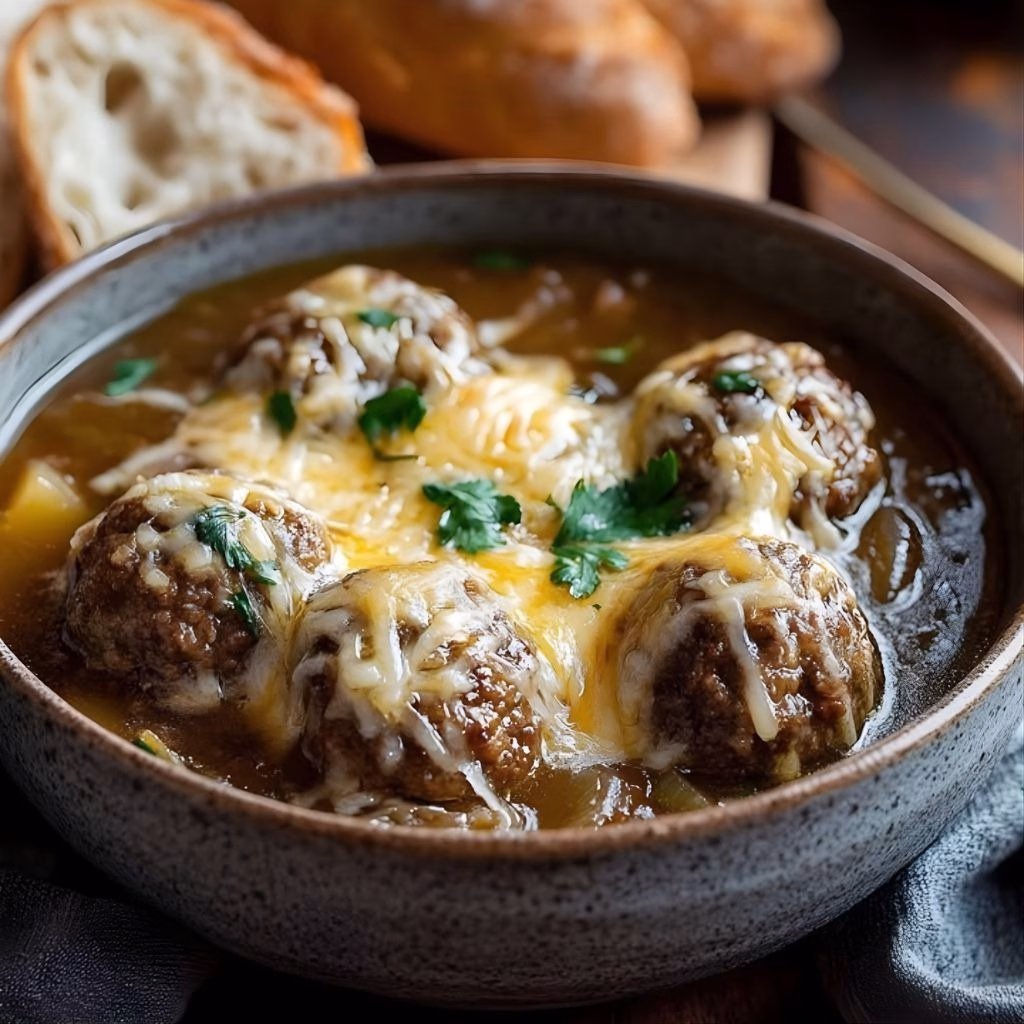 French Onion Meatballs Recipe