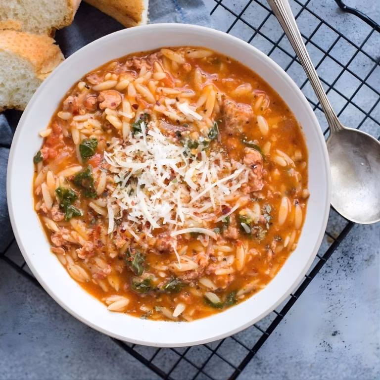 Italian Sausage Orzo Soup Recipe