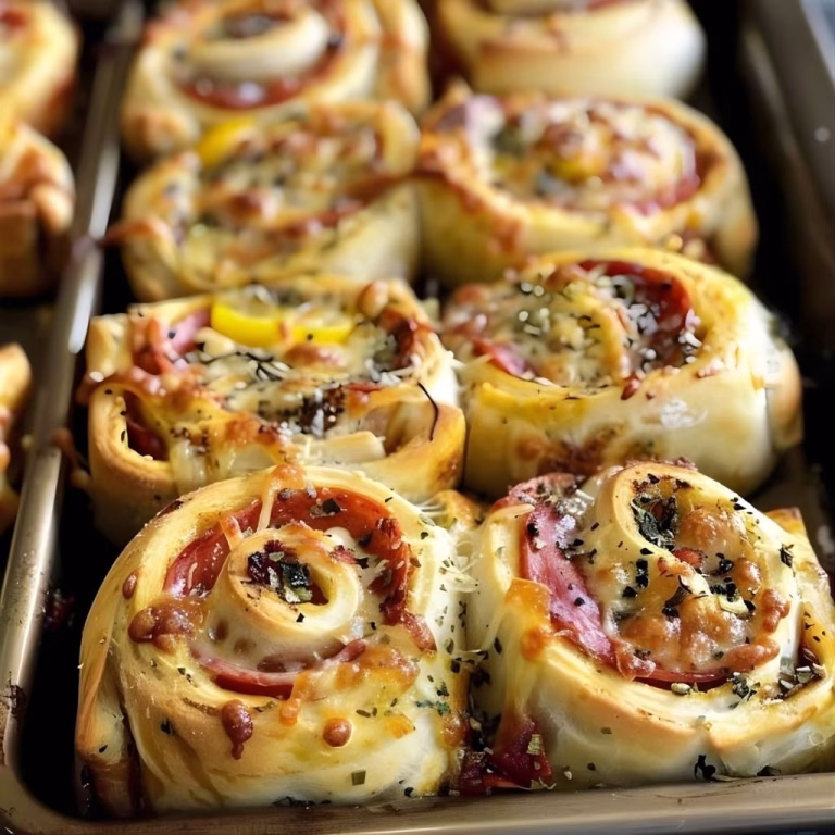 Muffuletta Pizza Rolls Recipe