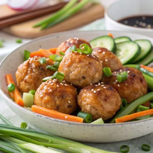 Asian Meatballs Chinese Pork Meatballs Char Siew Style Recipe