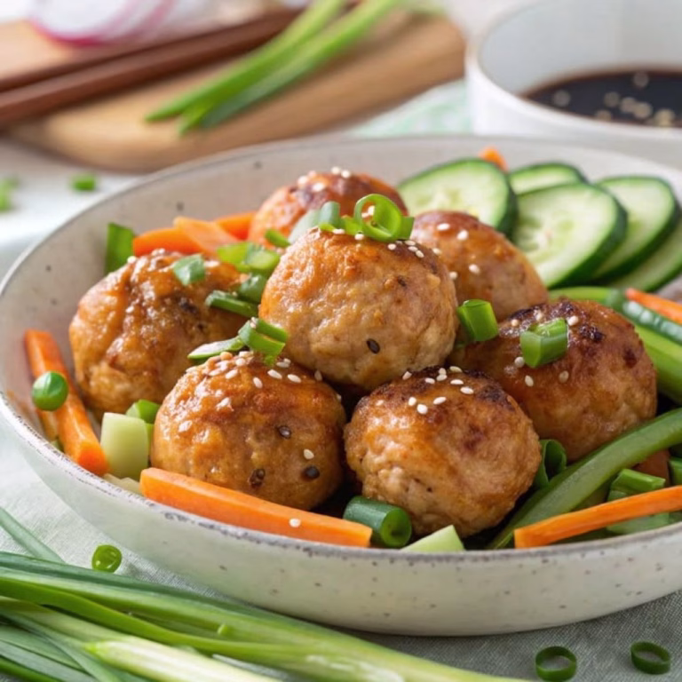 Asian Meatballs Chinese Pork Meatballs Char Siew Style Recipe