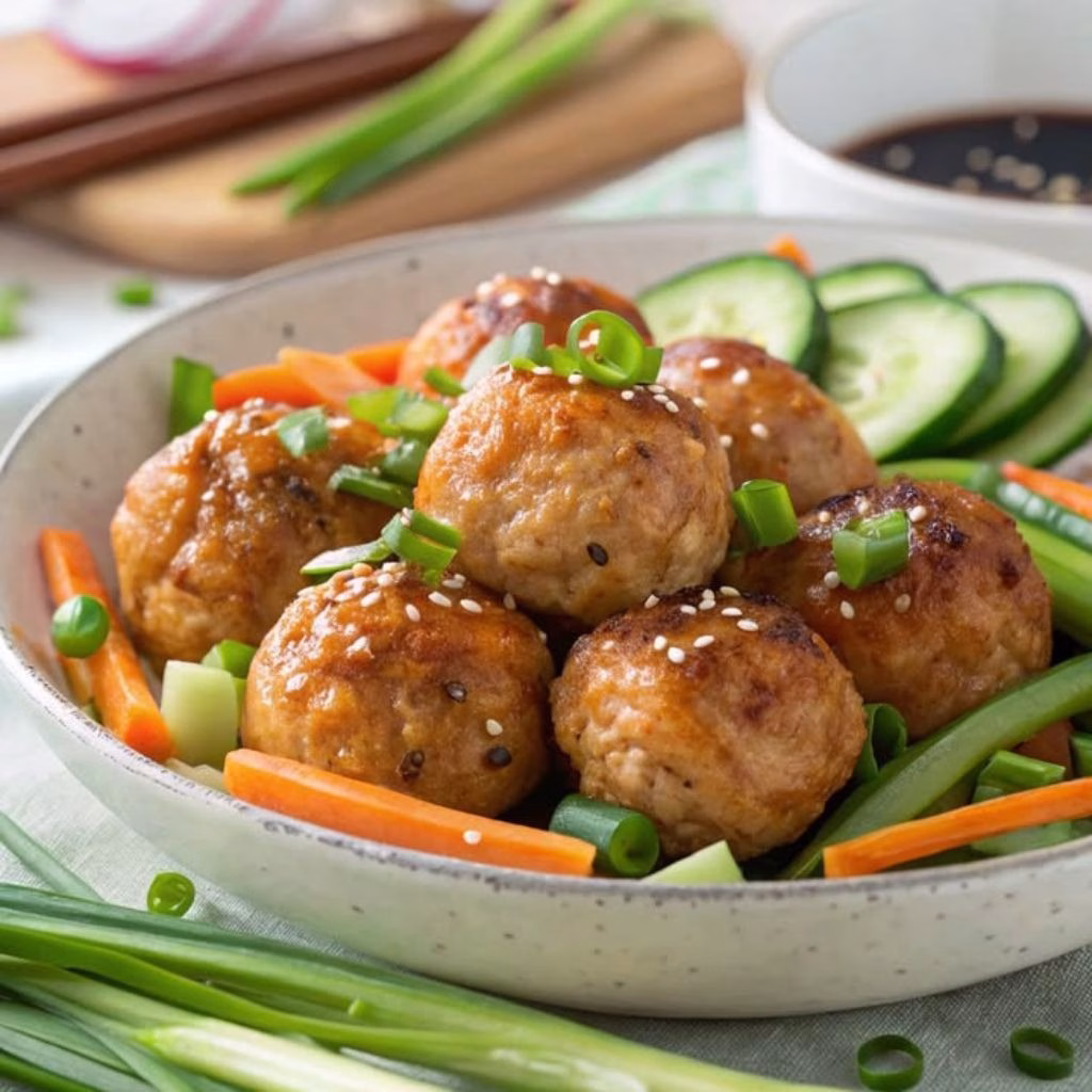 Asian Meatballs Chinese Pork Meatballs Char Siew Style Recipe