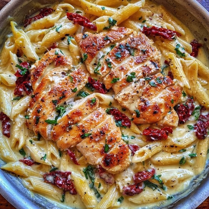 Sun Dried Tomato Pasta With Chicken And Mozzarella Recipe