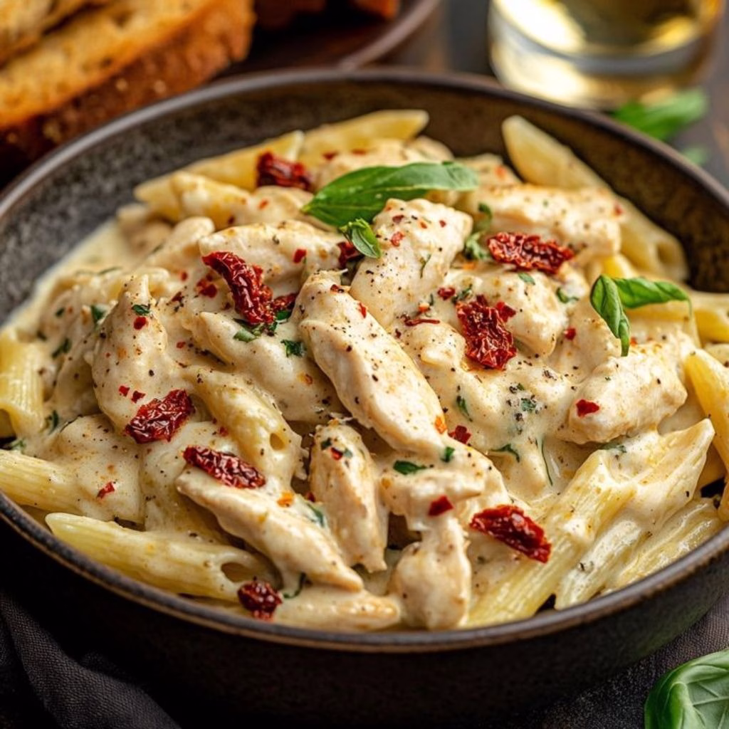 Sun Dried Tomato Pasta With Chicken And Mozzarella Recipe