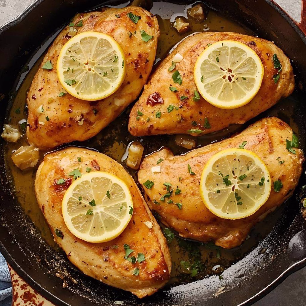 Lemon Butter Dijon Skillet Chicken Recipe