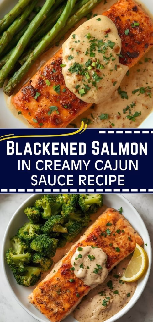 Blackened Salmon in Creamy Cajun Sauce Recipe