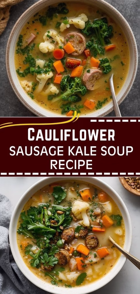 Cauliflower Sausage Kale Soup Recipe
