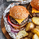 Cheeseburgers In Foil With Veggies And Potatoes Recipe