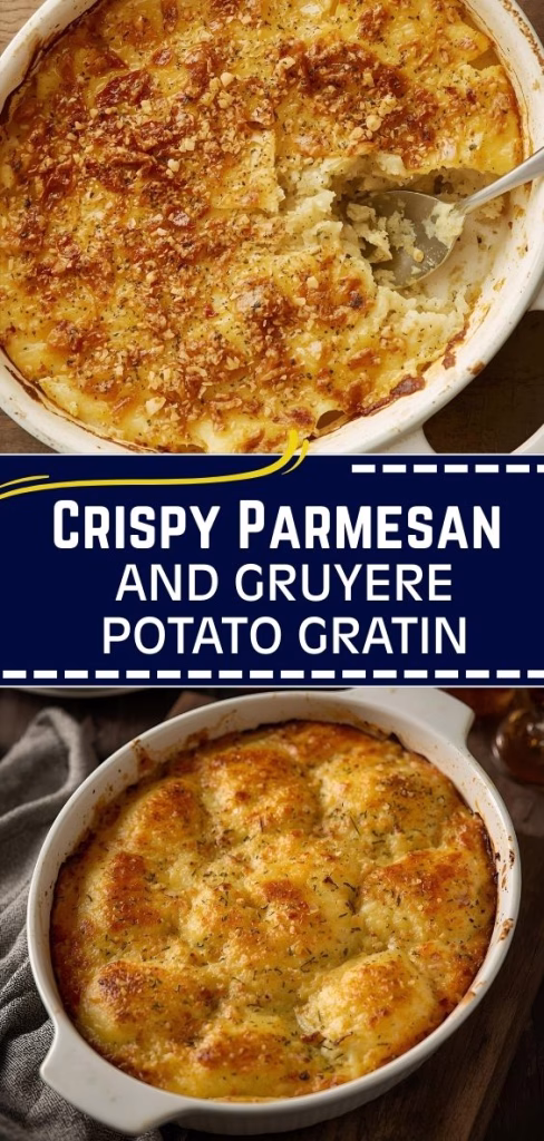Crispy Parmesan and Gruyere Potato Gratin Recipe