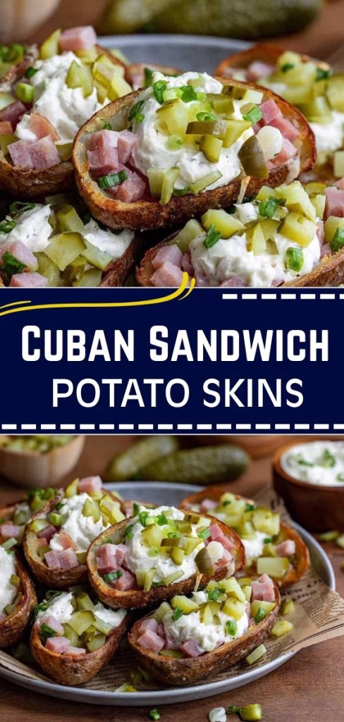 Cuban Sandwich Potato Skins Recipe