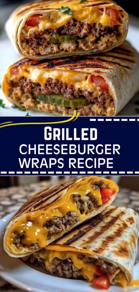 Grilled Cheeseburger Wraps Recipe