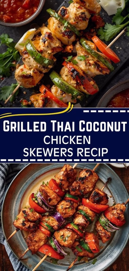 Grilled Thai Coconut Chicken Skewers Recipe
