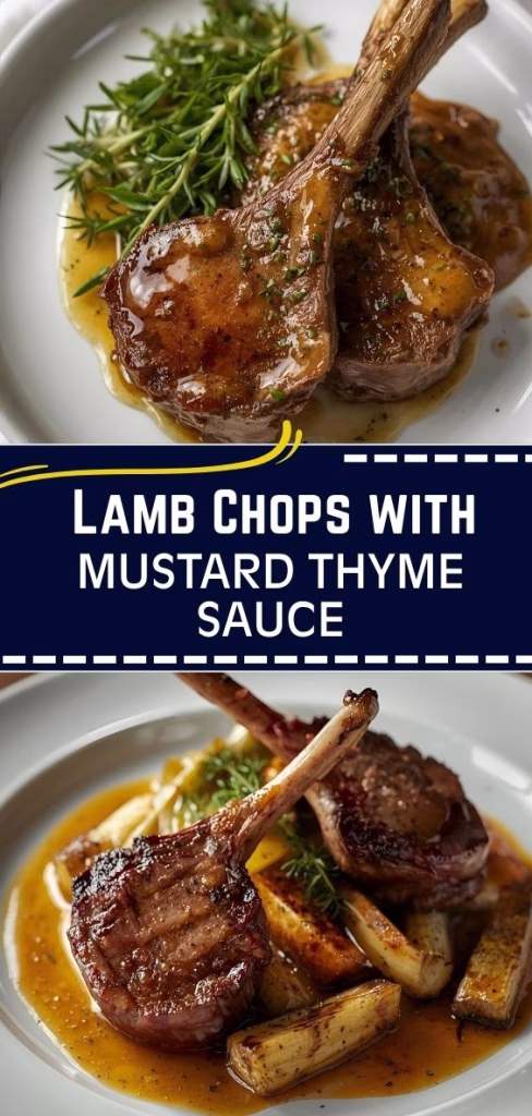 Lamb Chops with Mustard Thyme Sauce Recipe