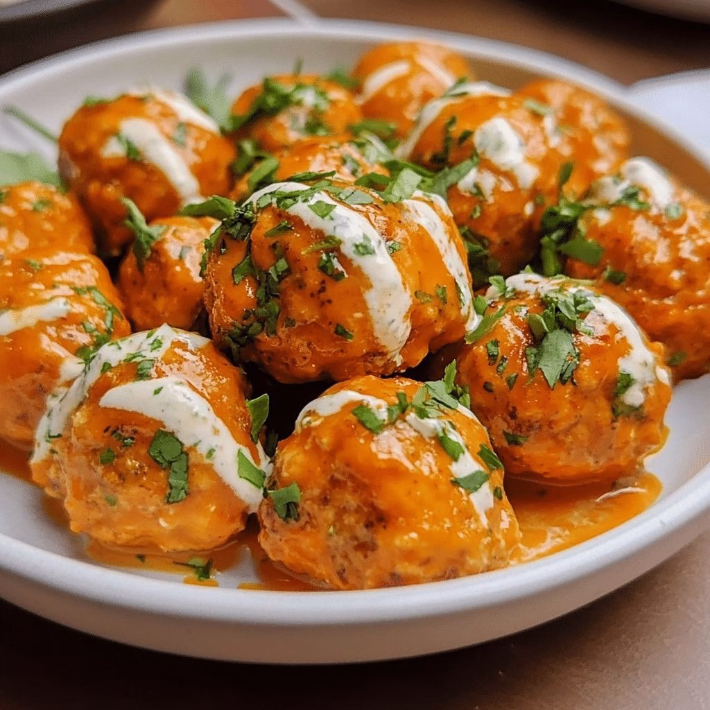 Spicy Buffalo Chicken Meatballs