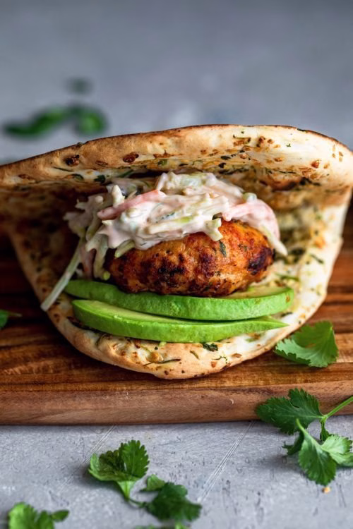 Thai Green Curry Chicken Burgers