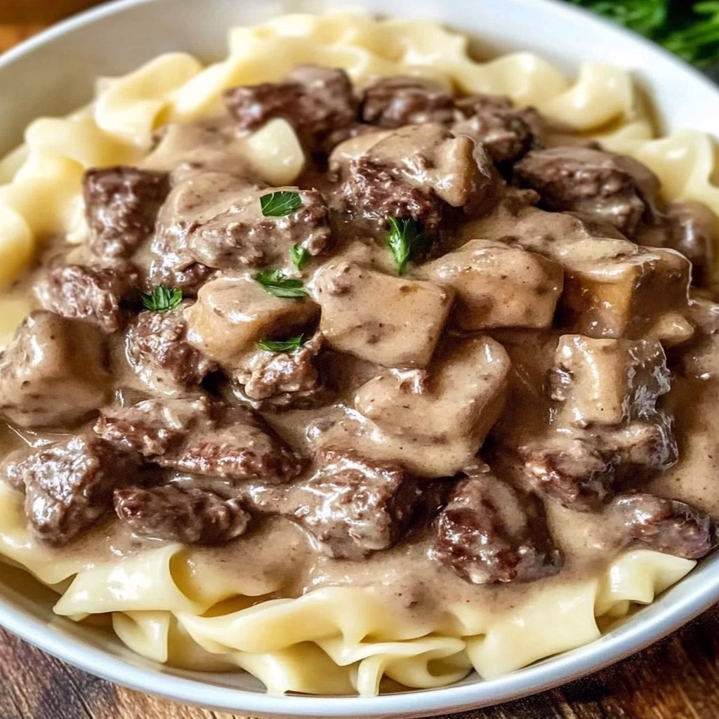 Cozy Up with Slow-Cooked Sirloin Tip Steak Stroganoff