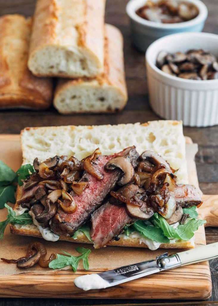 Steak Sandwich with Horseradish Mayo