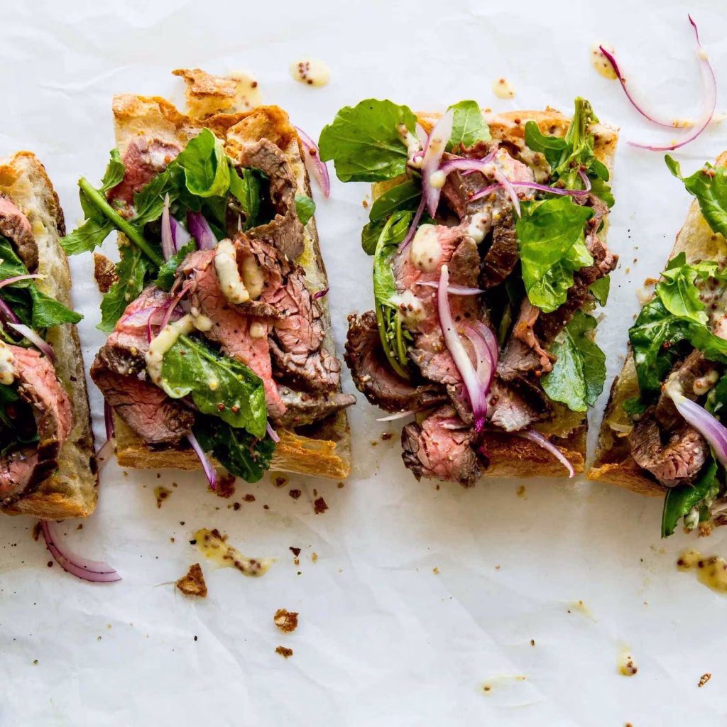 Open-Faced Steak Sandwich