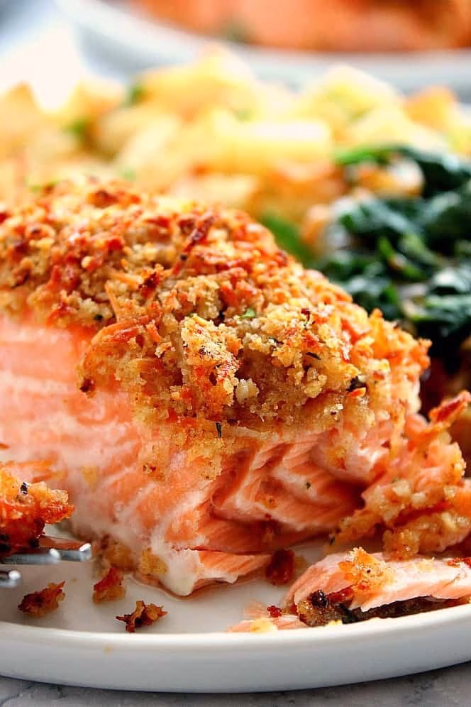 Parmesan Crusted Air Fryer Salmon