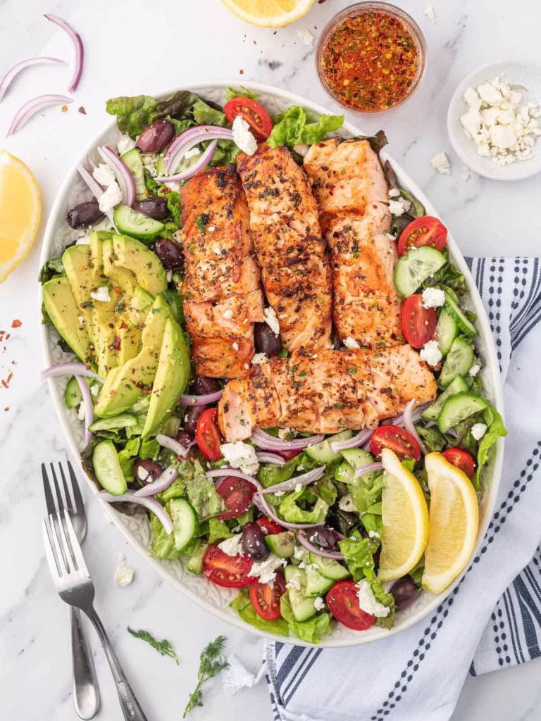 Greek-Style Salmon Salad