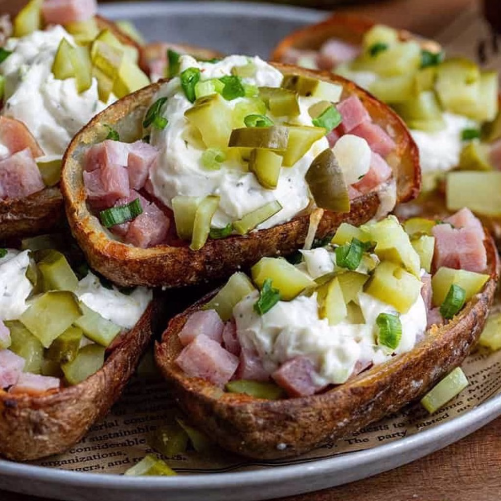 Cuban Sandwich Potato Skins Recipe