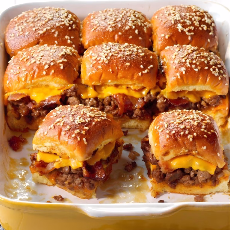 Pull-Apart Cheeseburger Sliders Recipe