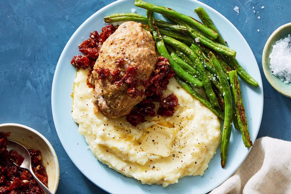 Mediterranean Ground Chicken Meatloaf