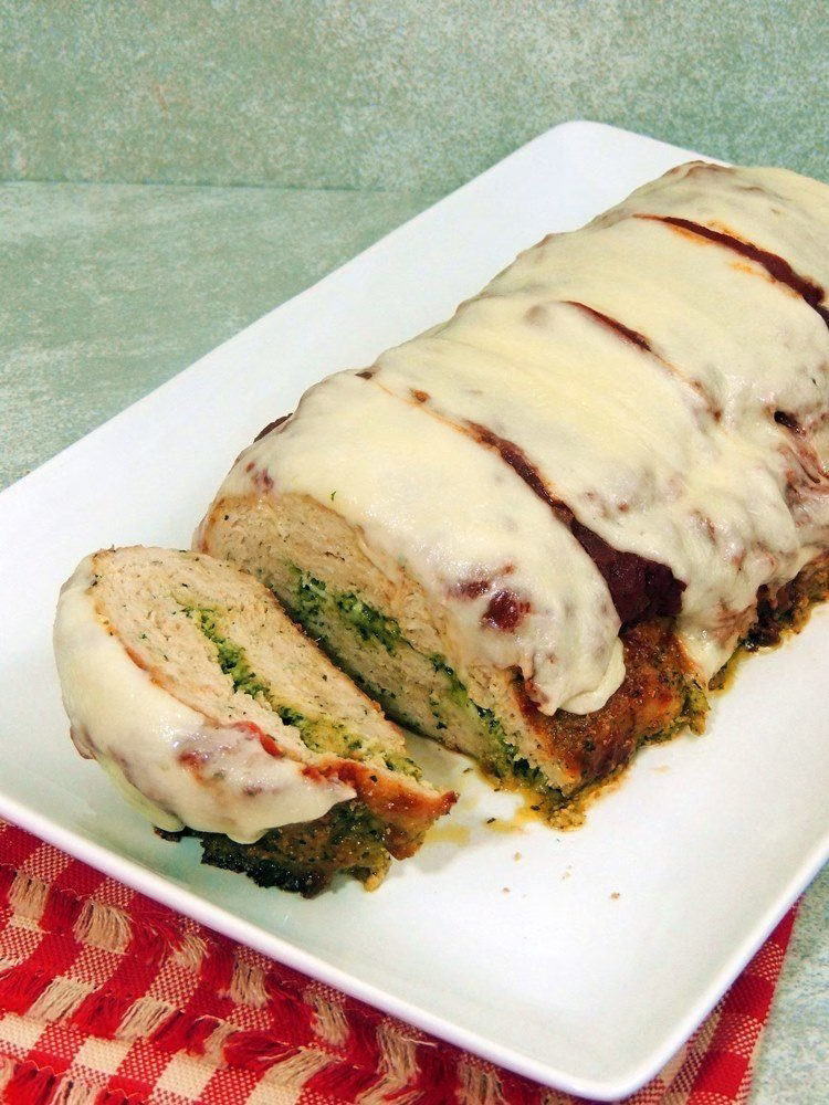 Ground Chicken Meatloaf with Pesto