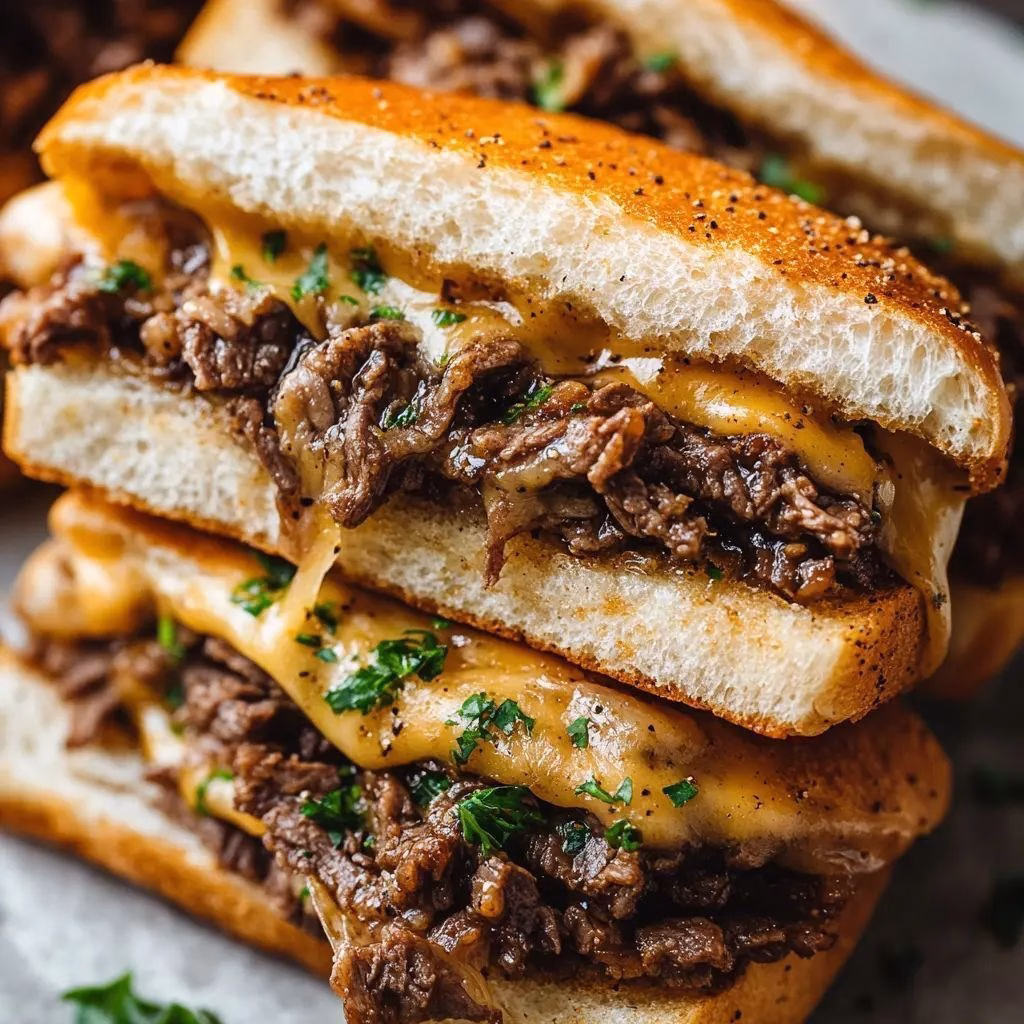 Cheesy Hot Beef Sandwich Recipe