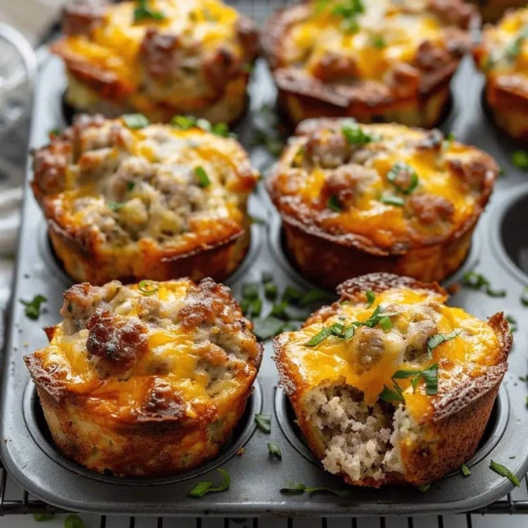 Sausage Egg and Cheese Savory Breakfast Muffins Recipe