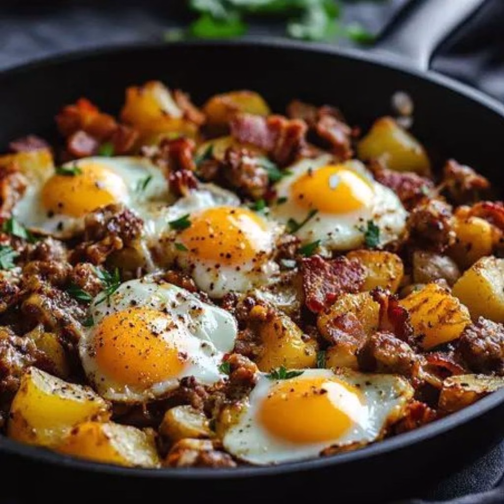 Simple Loaded Breakfast Skillet Recipe