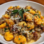 Creamy Butternut Squash Gnocchi with Sausage Recipe