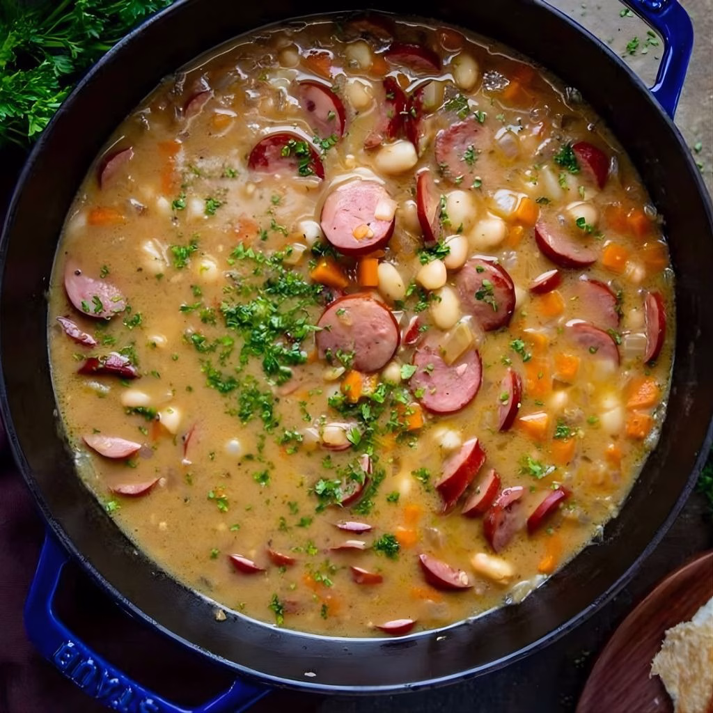 Creamy Bean Soup with Sausage Recipe