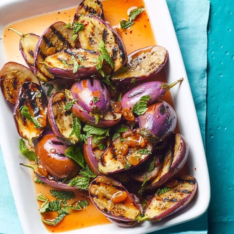 Grilled Baby Eggplants