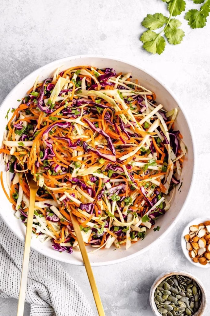 Healthy No Mayo Coleslaw