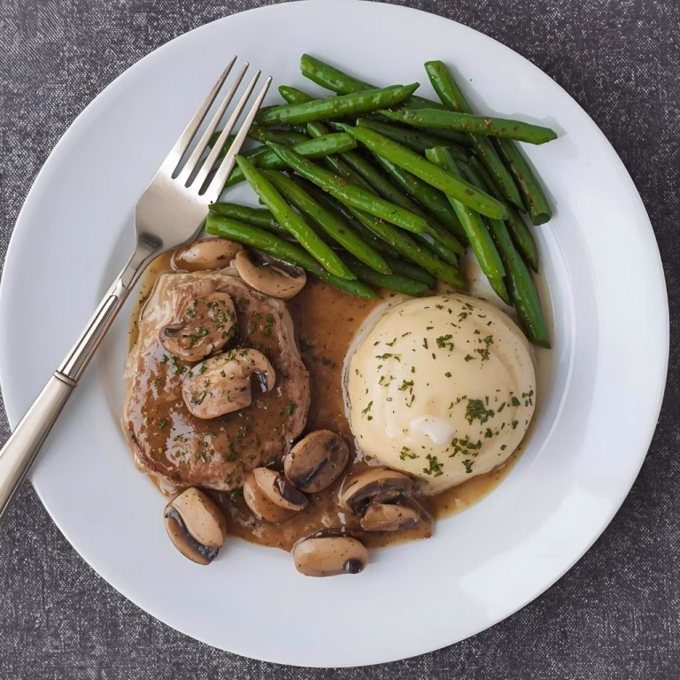 Bobby Flay Salisbury Steak Recipe with Mushroom Gravy