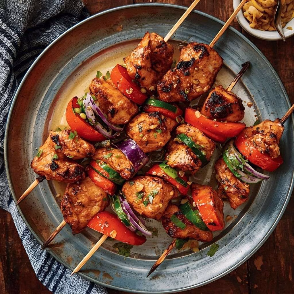 Grilled Thai Coconut Chicken Skewers Recipe
