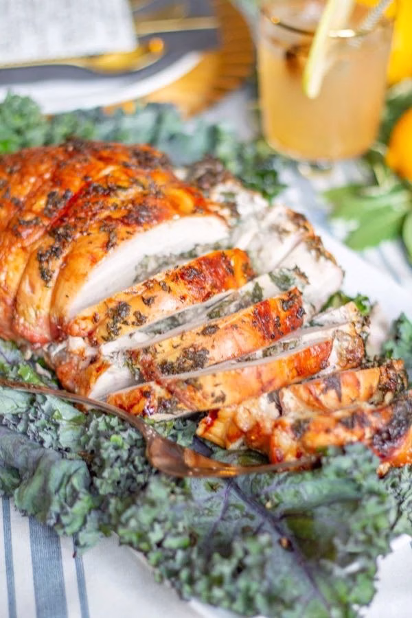 Mushroom and Thyme Stuffed Turkey Breast