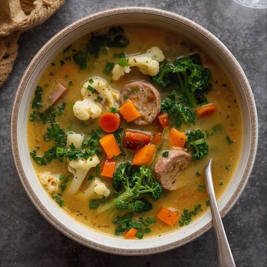 Cauliflower Sausage Kale Soup Recipe